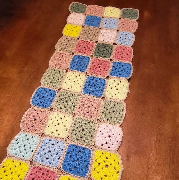 Colorful Hand-Crochet Table-Runner - Picture 8 of 8